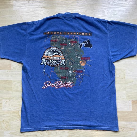 Vintage Harley Davidson Sturgis Biker T-Shirt XL 2006 Black Hills Motor Dakota - Picture 1 of 4